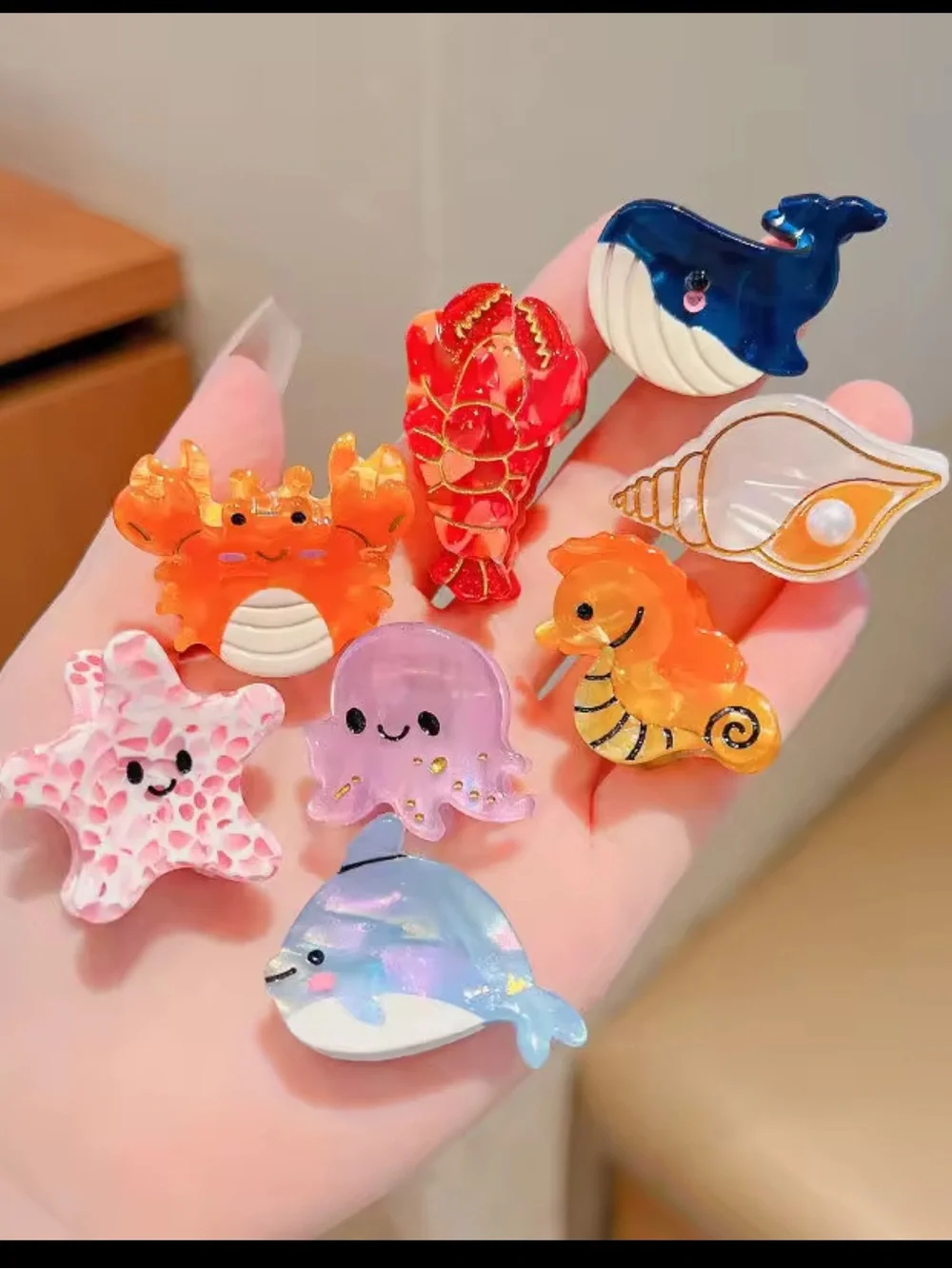 Ocean Friends Hair Claw Clip Set – Cute Sea Animal Collection